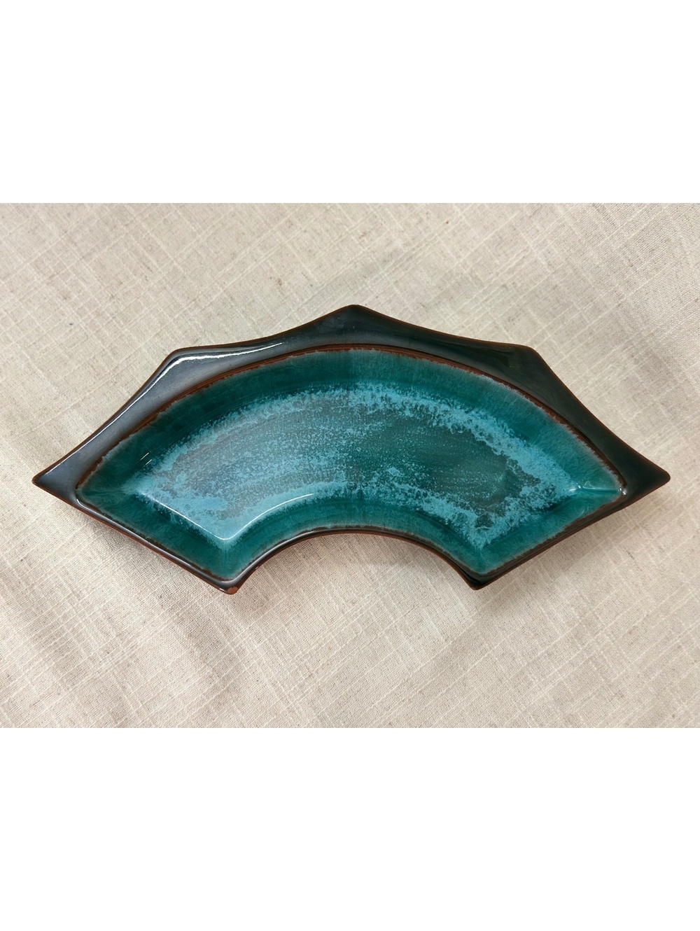 Vintage Blue Mountain Pottery Chip Dip Replacement Canada Green Drip Glaze #2